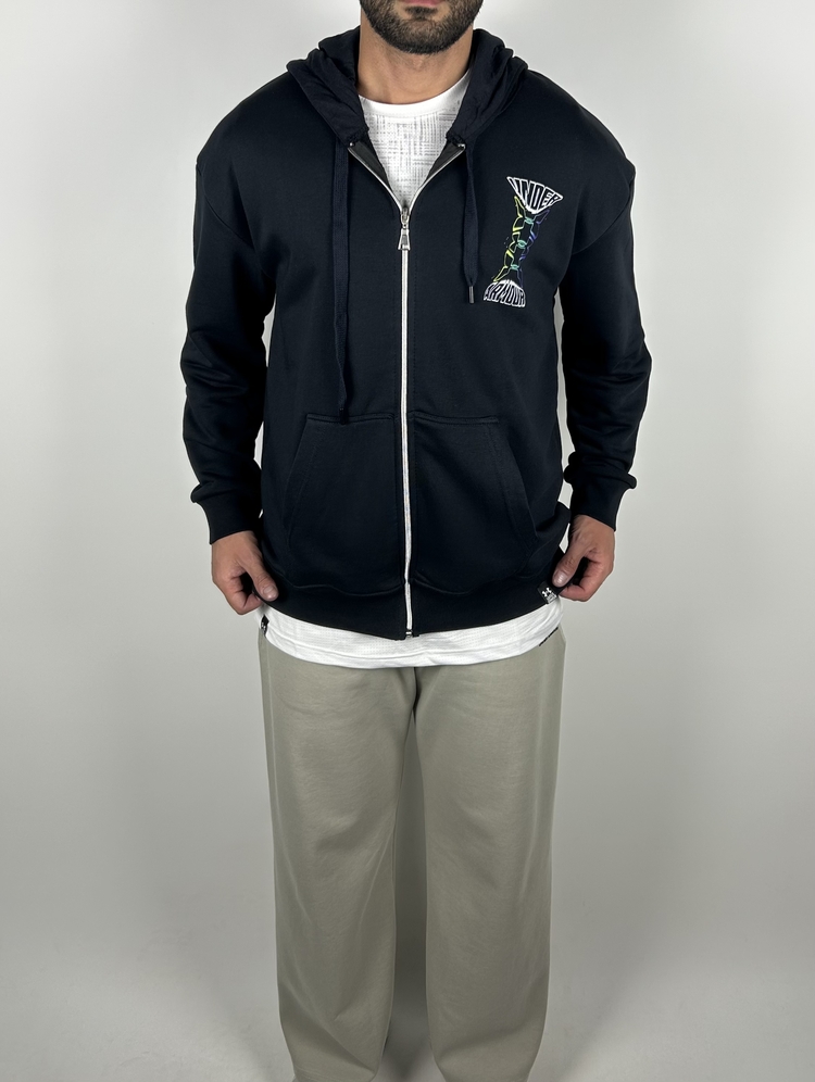 Full Zip Kingston Oversize Hoodie Cotton Sweatshirt | 3313