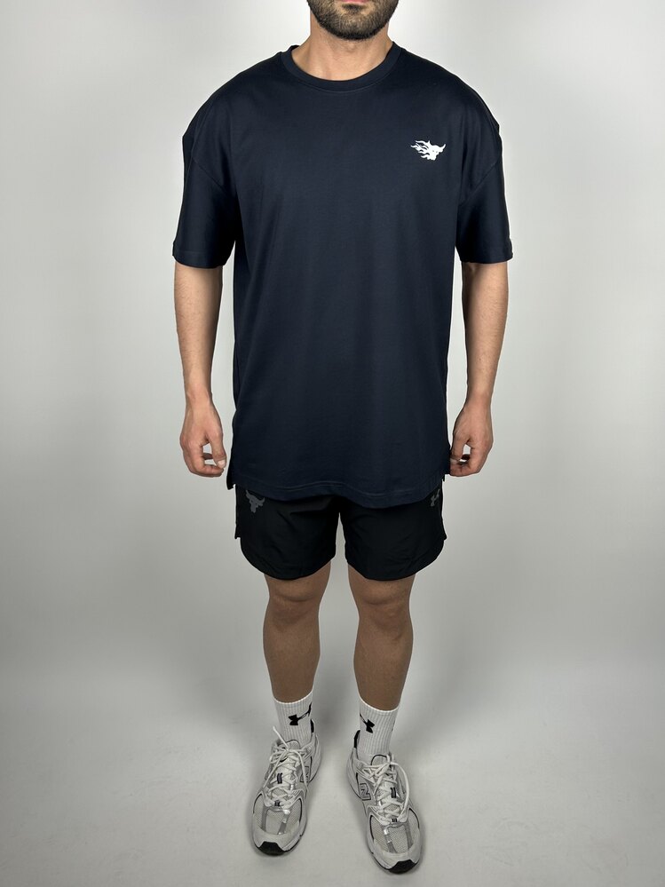 Kyoto Dark Blue Oversize Cotton T-shirt | 1099