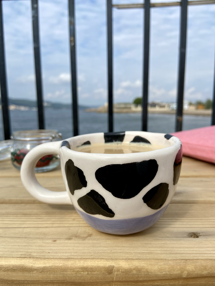 Cute lilac cow mug-1