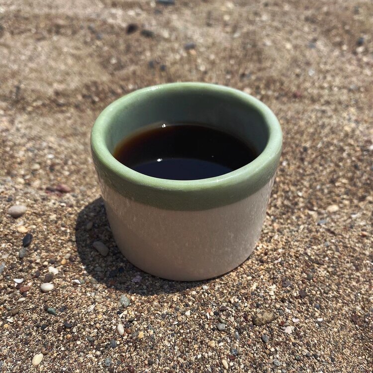 Sage espresso mug