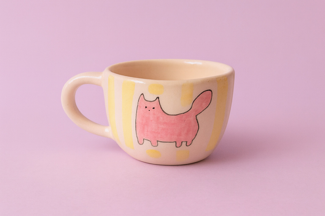 Pinky smelly cat mug