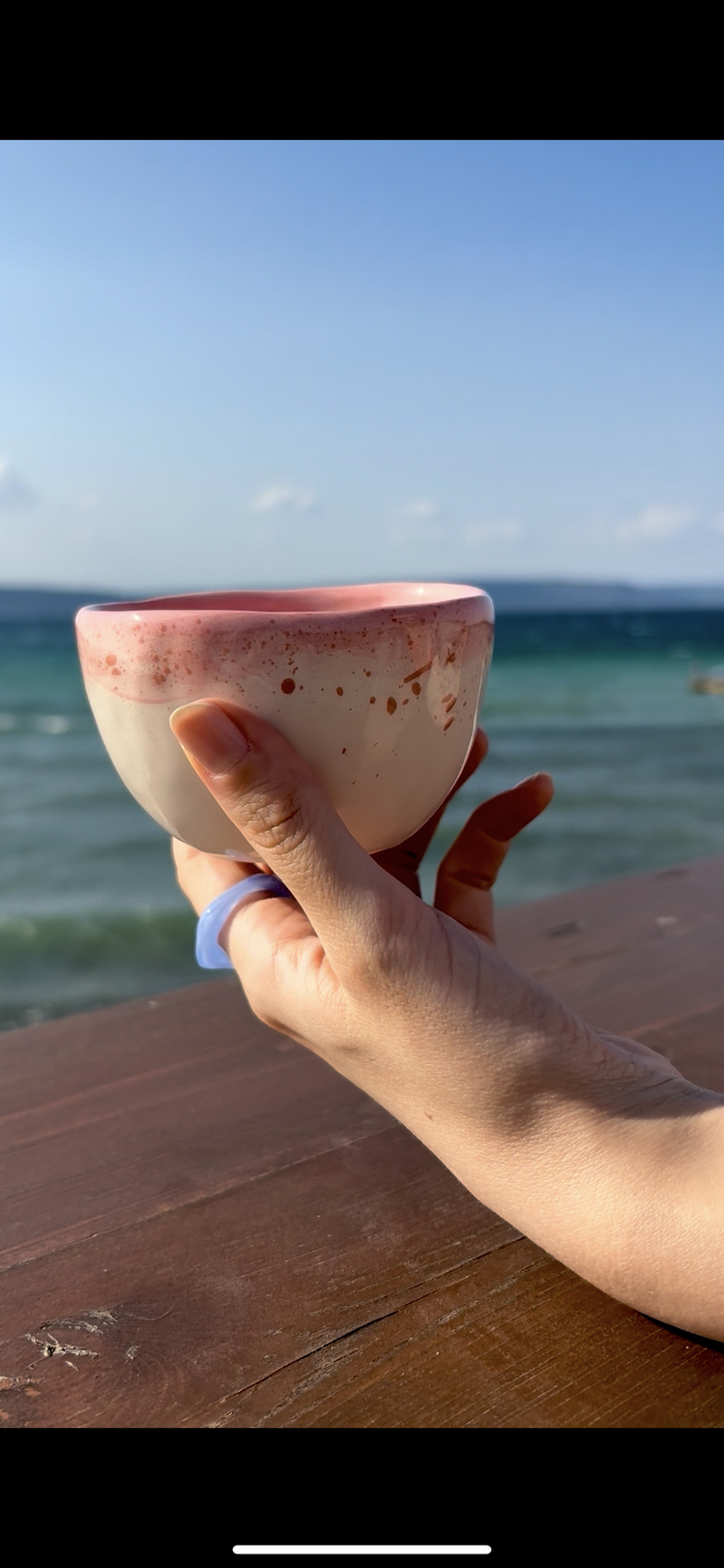 Pinkish splash mug