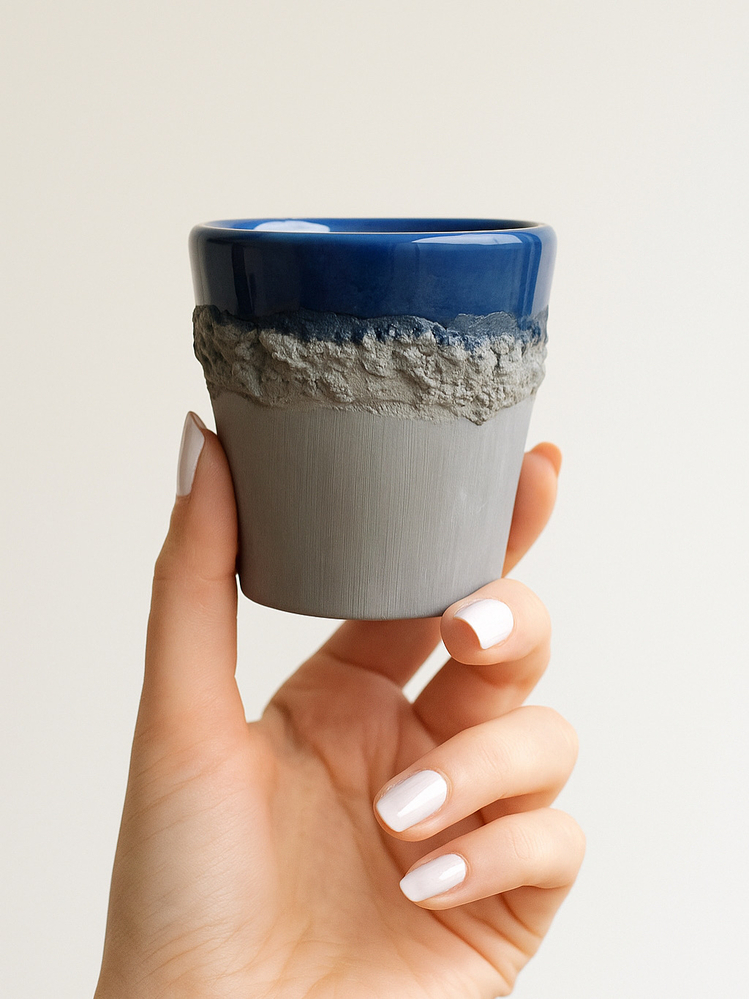 Deep sea crater espresso cup
