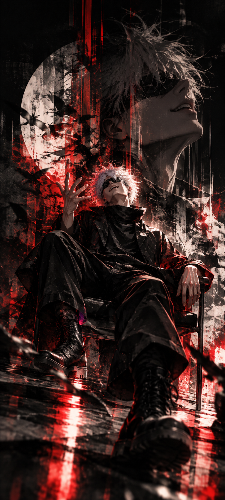 Gojo Dark Fantasy Wallpaper Set – 9 Phone Wallpapers