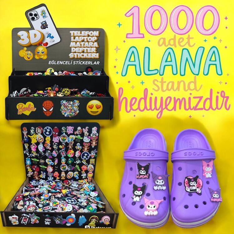 Crocs TERLİK Süsleri 1000 adet