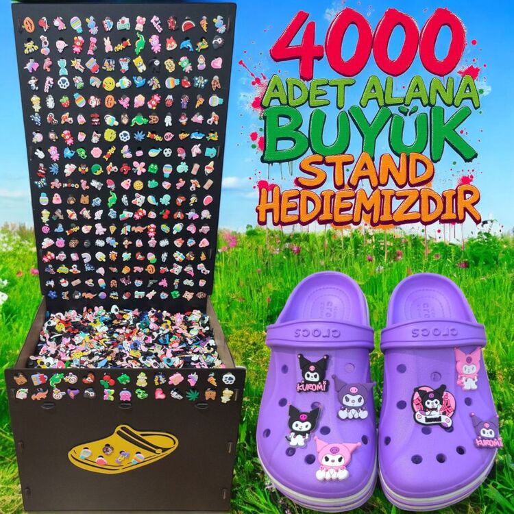 Crocs Terlik Süsleri 4000 adet Büyük standlı