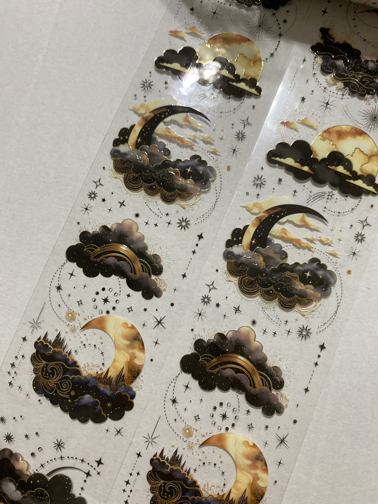 Siyah gold gökyüzü pet Tape 
