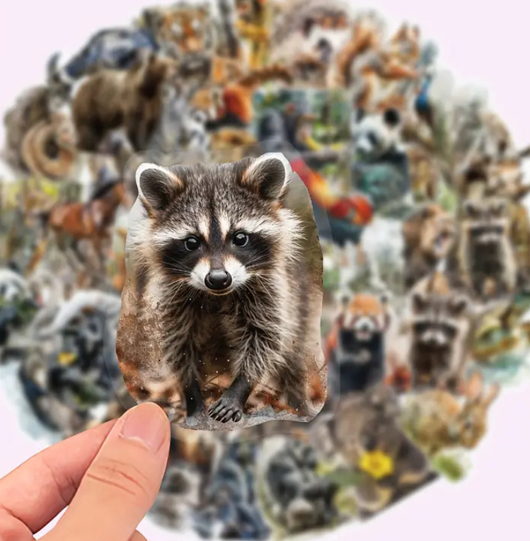 50 adet hayvanlar pet Sticker