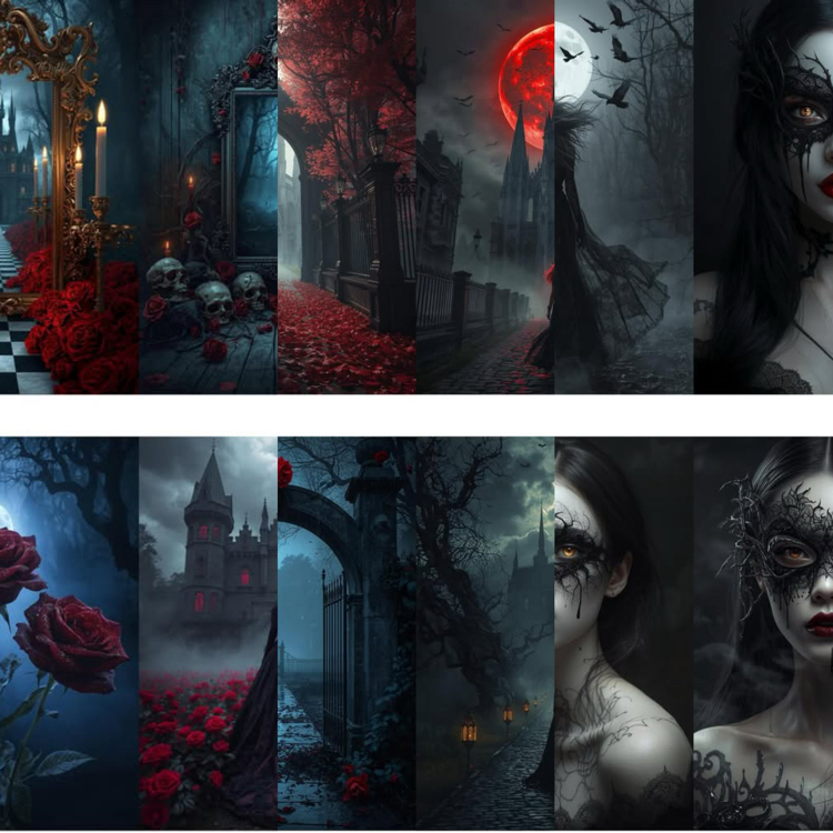 28 farklı görsel black gotik set