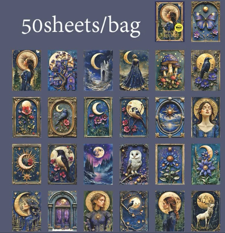 25 adet witch Magic Scrapbook set