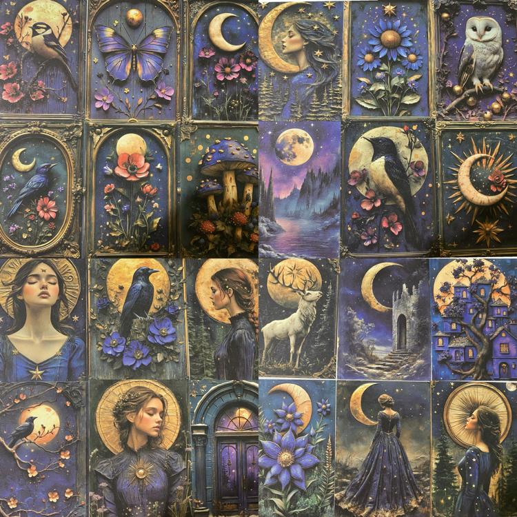 25 adet witch Magic Scrapbook set