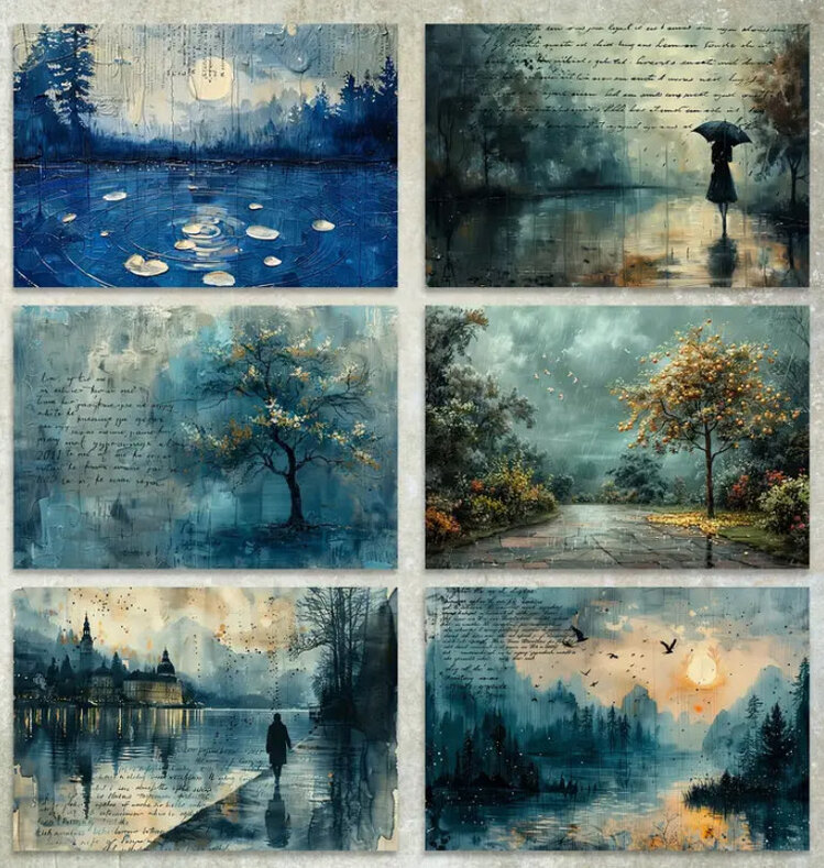 Gece, Yağmur Manzara Scrapbook