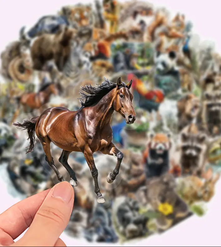 50 adet hayvanlar pet Sticker