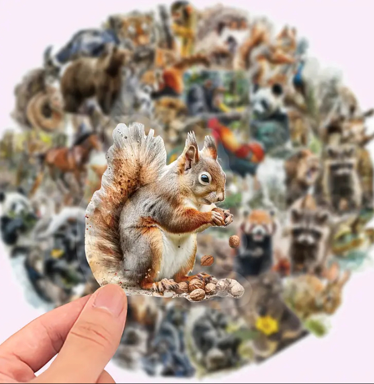 50 adet hayvanlar pet Sticker