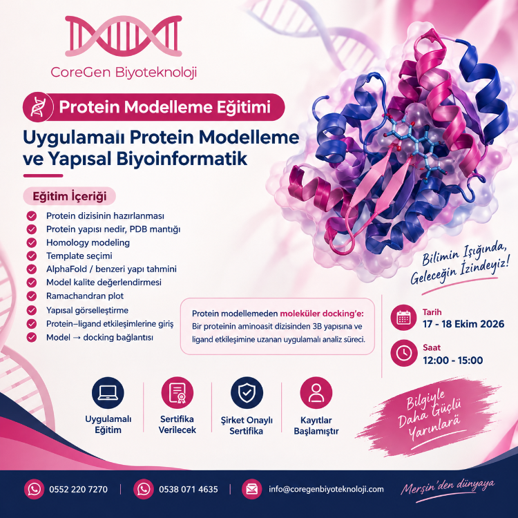 Uygulamalı Protein Modelleme ve Yapısal Biyoinformatik Eğitimi
