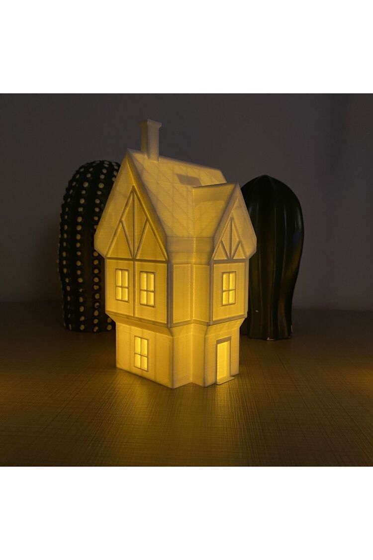 Cosmoz 3D 3'lü Yılbaşı Evleri- Tealight Mumluk