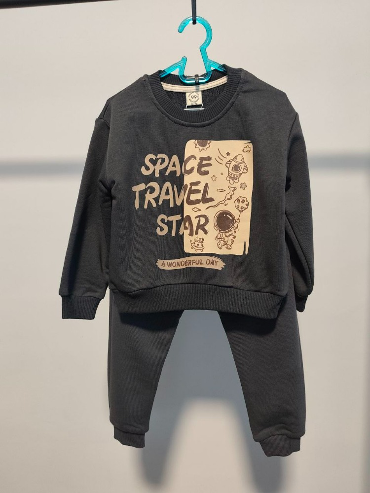 Space Travel Star gri çocuk eşofman takımı