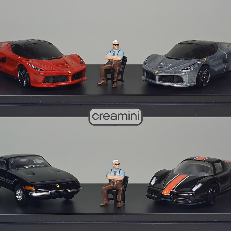 1:64 Enzo Ferrari Figür Set