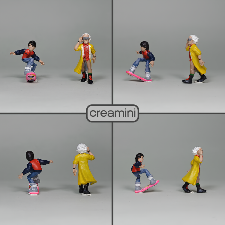 1:64 Ölçek "Back To The Future" 2 Film Figür Seti