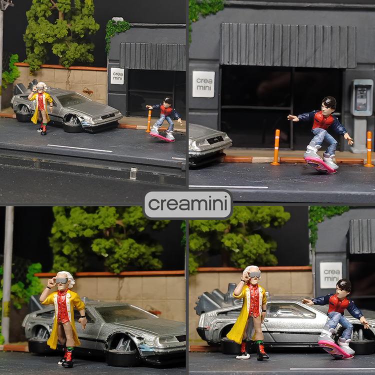 1:64 Ölçek "Back To The Future" 2 Film Figür Seti