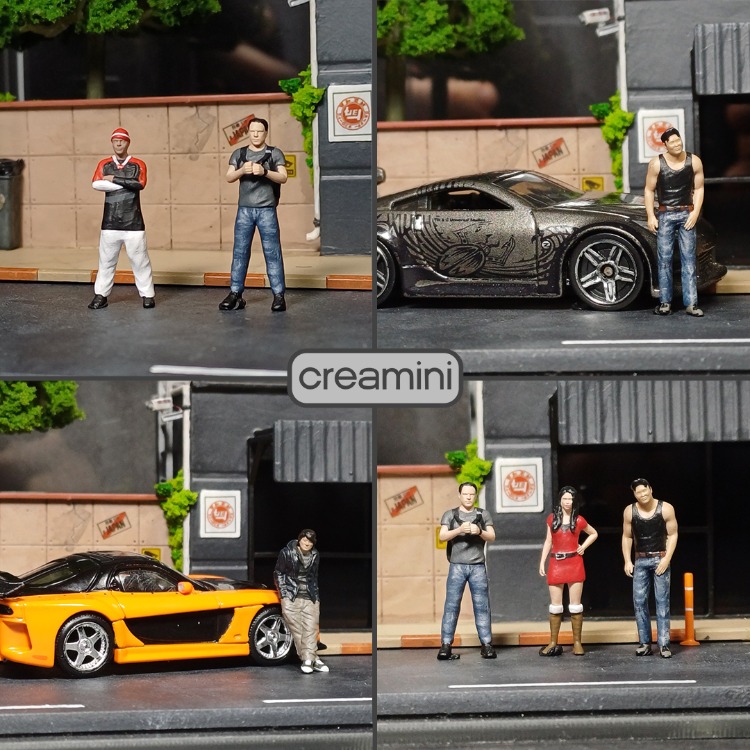 1:64 Fast And Furious Tokyo Drift Figür Set
