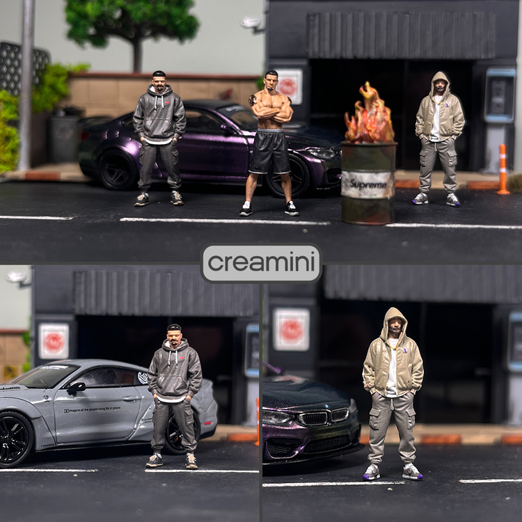 1:64 Urban Car Crew Figür Set 