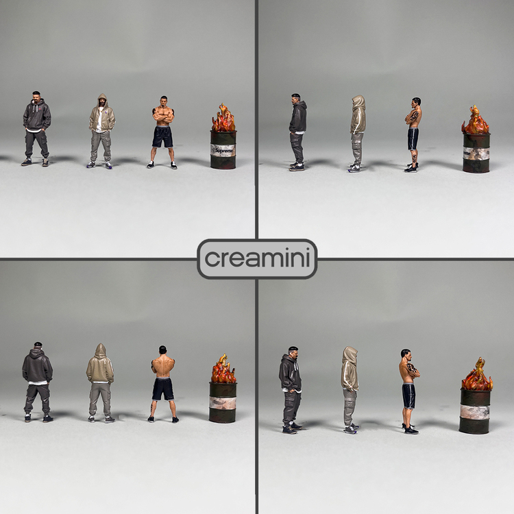 1:64 Urban Car Crew Figür Set 