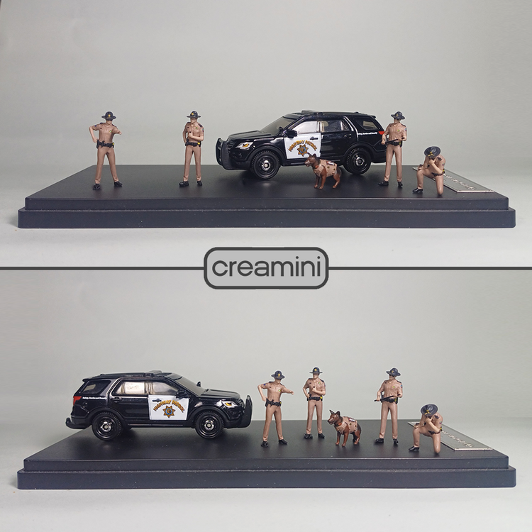 1:64 Florida Oto Yol Devriyesi Police Figür Set