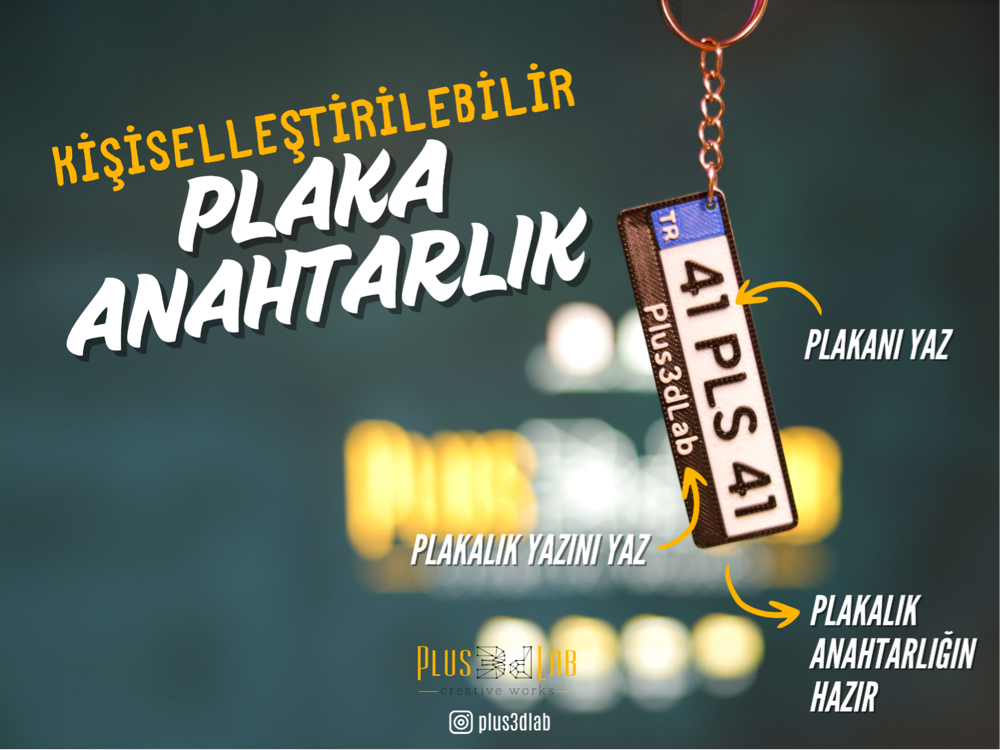 Plakalı anahtarlık (kişiye özel)