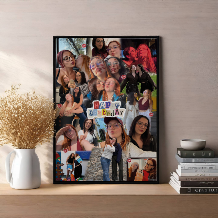 Kişiye Özel Doğum Günü Kolaj Tasarımı | Happy Birthday Poster