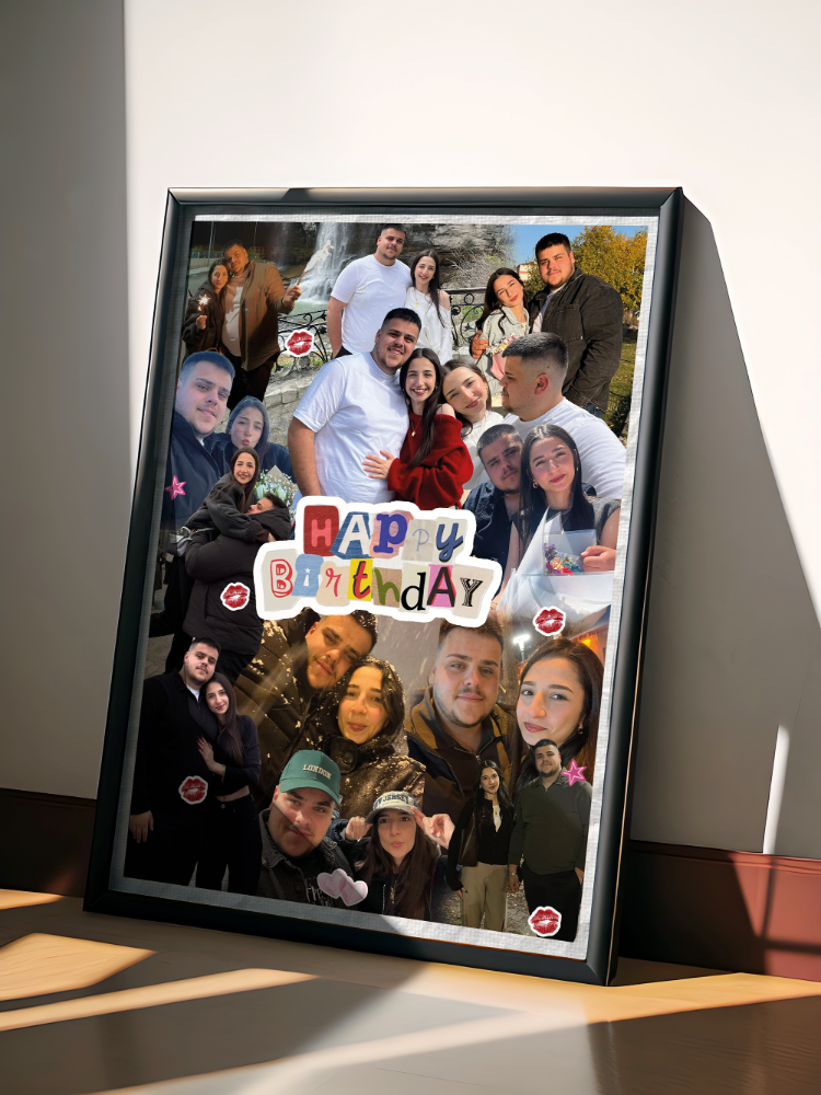 Kişiye Özel Doğum Günü Kolaj Tasarımı  | Happy Birthday Poster