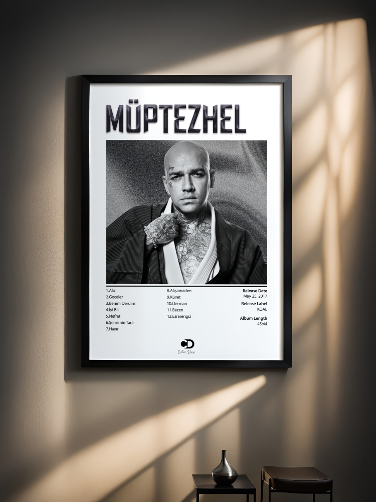 Ezhel - Müptezhel Albüm Poster Tasarımı | Özel Tasarım Dekoratif Tablo