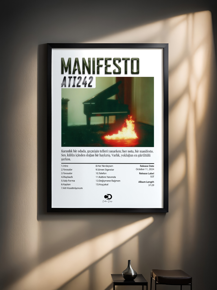 Ati242 - Manifesto Albüm Poster Tasarımı | Özel Tasarım Dekoratif Tablo