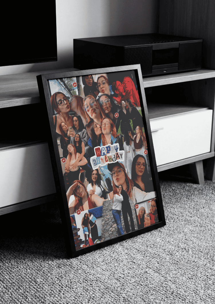 Kişiye Özel Doğum Günü Kolaj Tasarımı | Happy Birthday Poster
