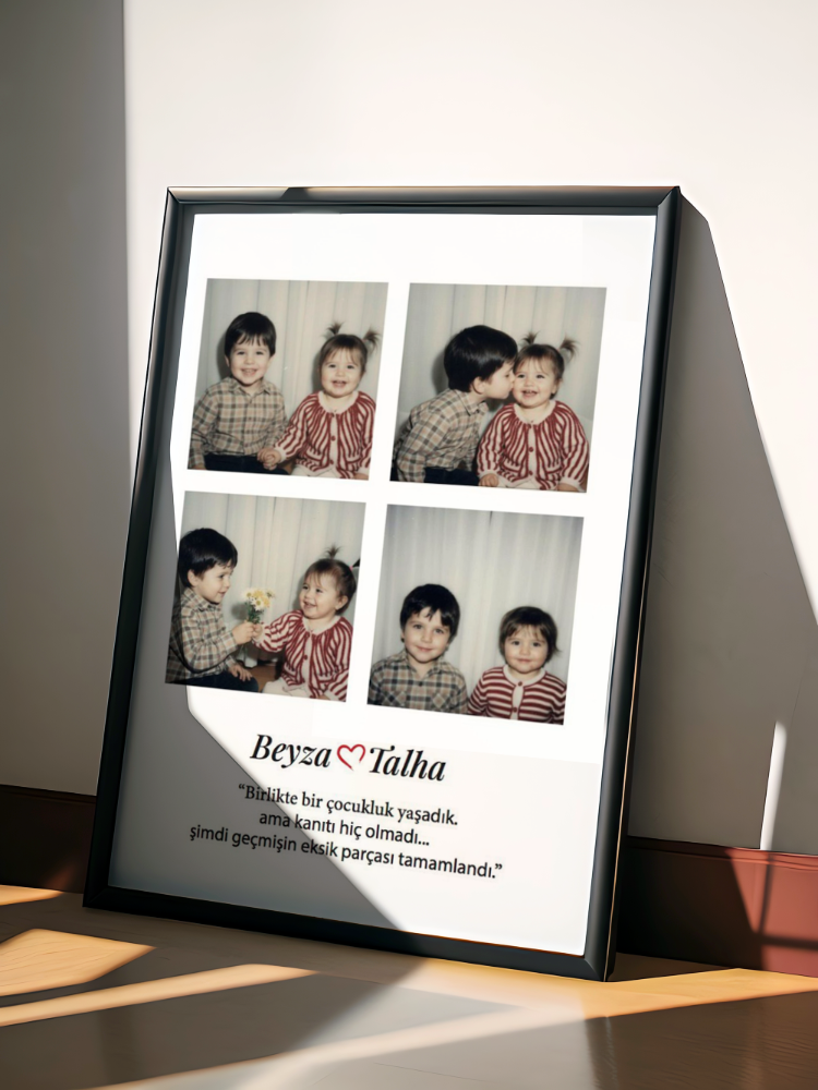 Kişiye Özel Çocukluk Fotoğraf Kolajı Çerçeve