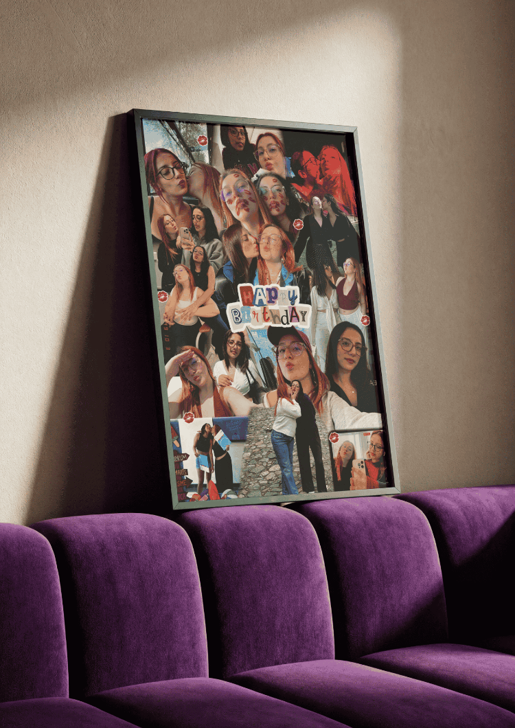 Kişiye Özel Doğum Günü Kolaj Tasarımı | Happy Birthday Poster