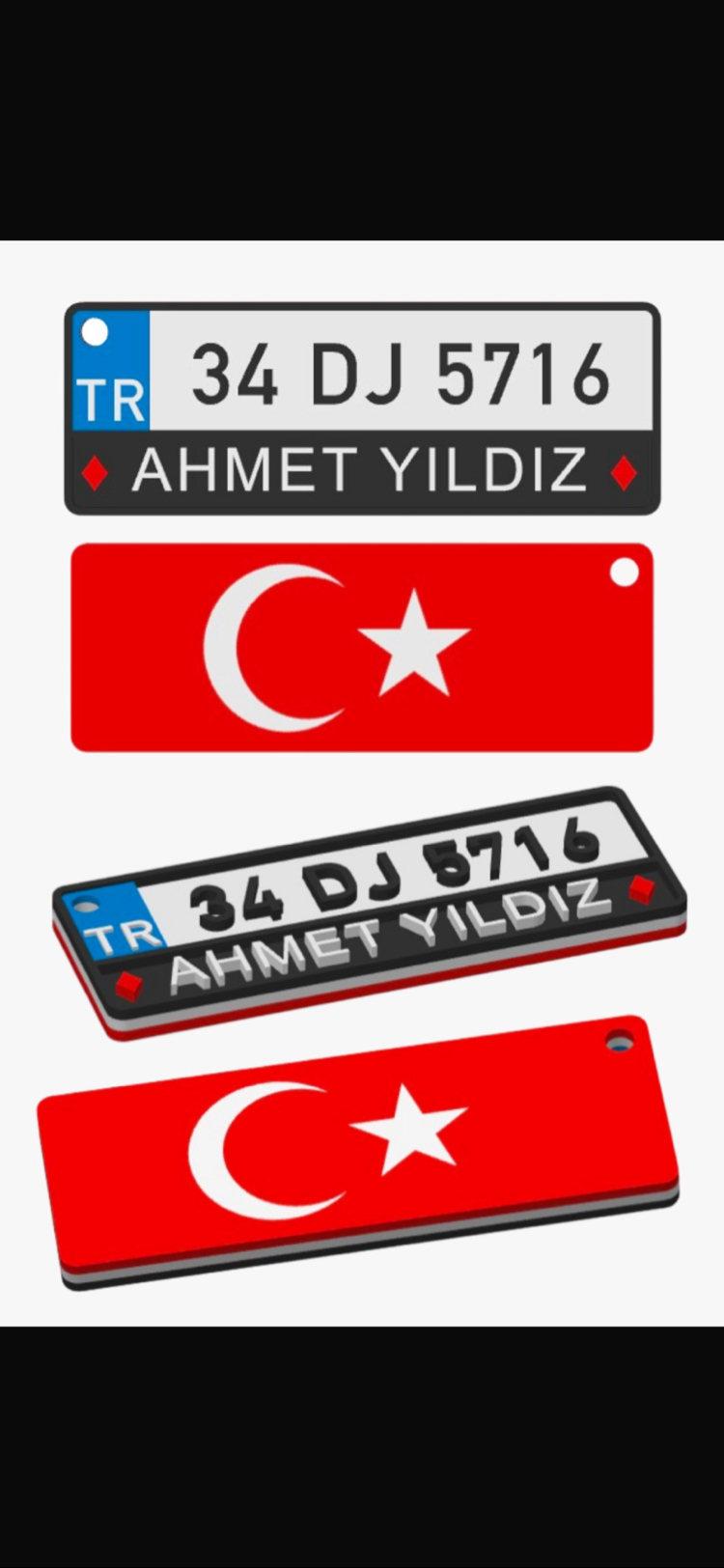 Modelli Plaka anahtarlıklar