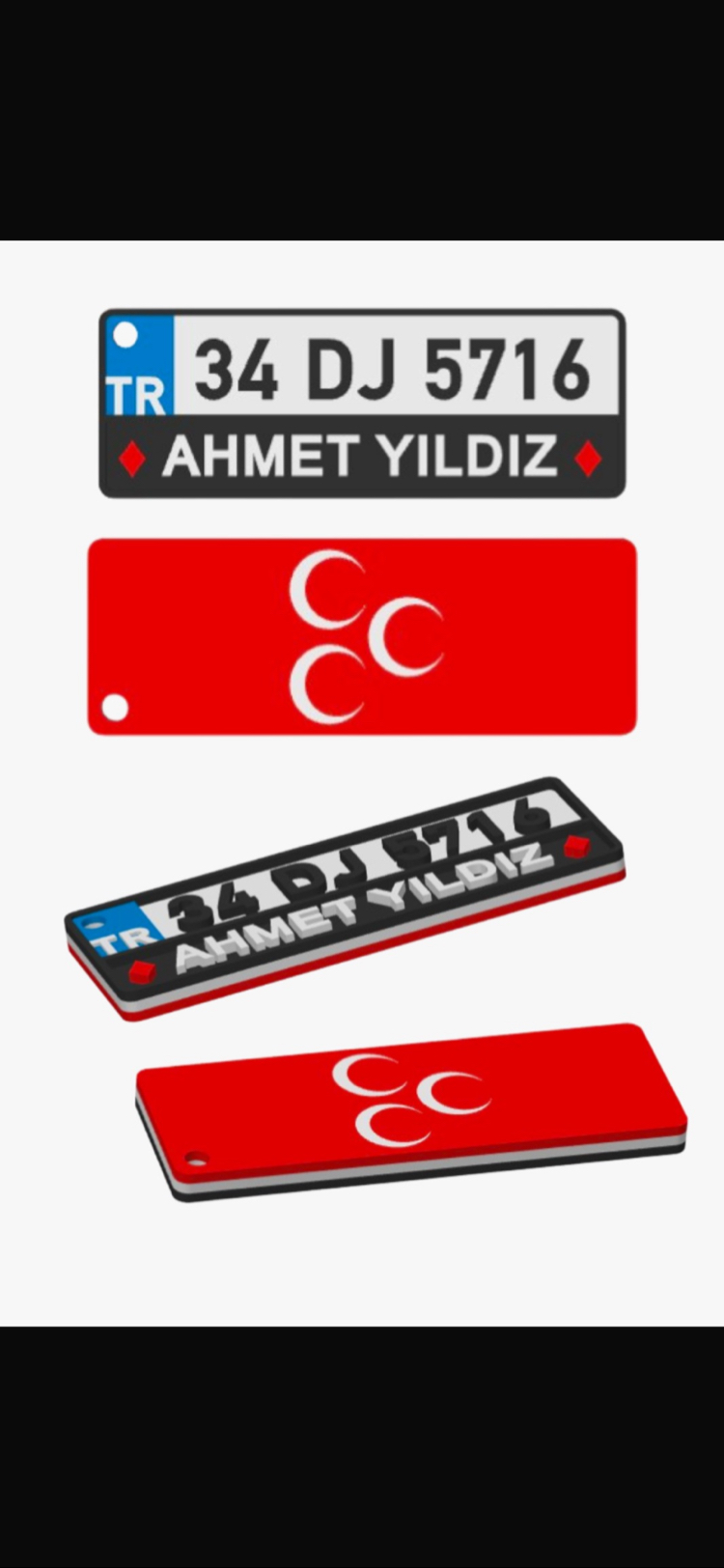 Modelli Plaka anahtarlıklar