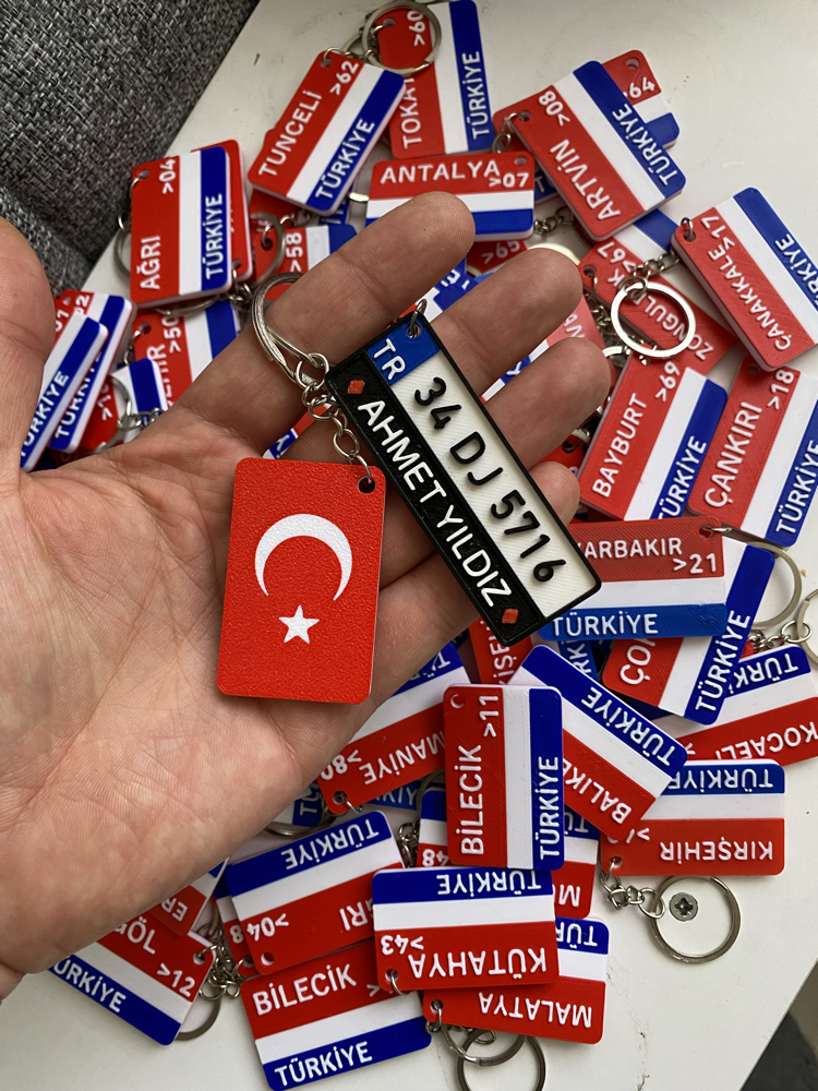 2 li set memleket + plaka anahtarlık kişiye özel