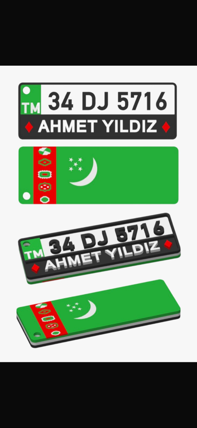 Modelli Plaka anahtarlıklar