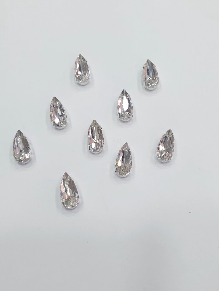Kasalı Taş - Damla 7*15 mm (10 Adet)