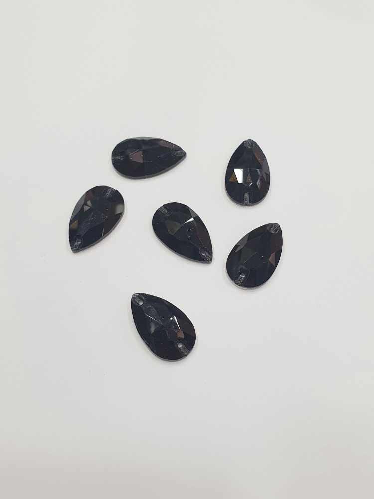Dikme Taş - Siyah Damla 5 Adet 17*28mm