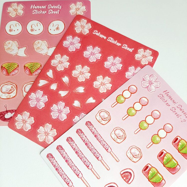 Sakura Sticker Sayfaları (A6)