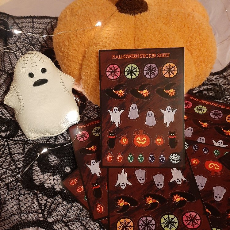Halloween Sticker Sayfası (A6)