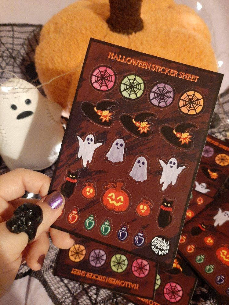 Halloween Sticker Sayfası (A6)