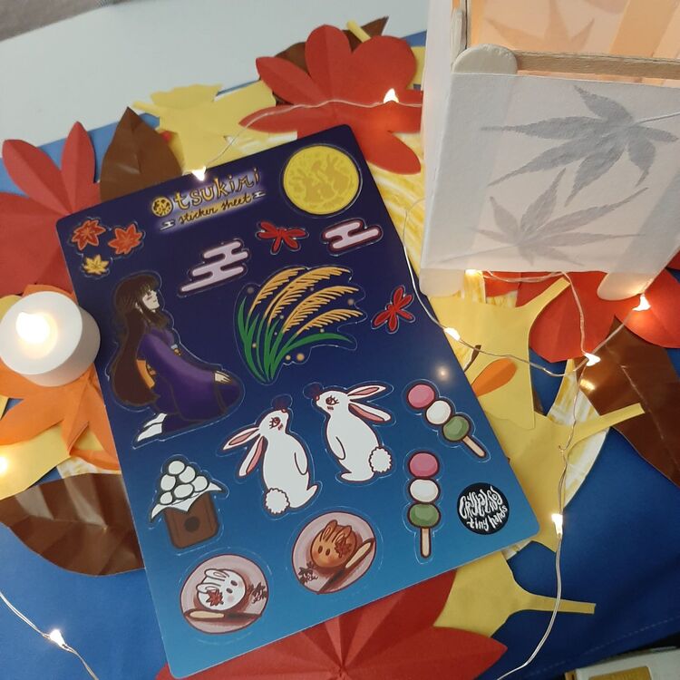 Otsukimi (Ay İzleme) Sticker Sayfası (A5)