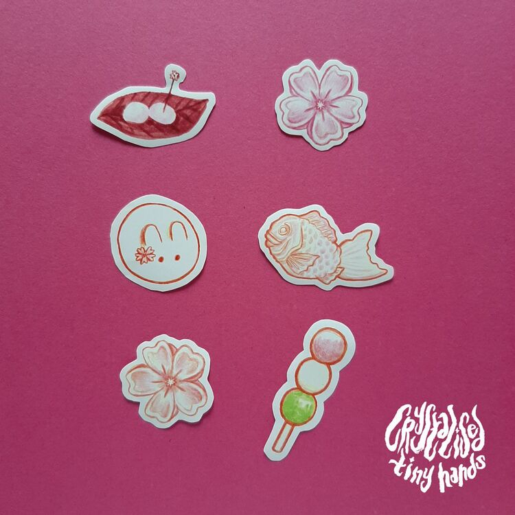 Hanami Temalı Tekli Stickerlar