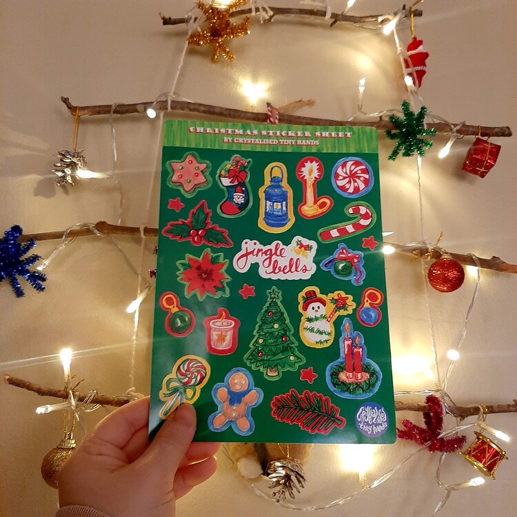 Noel ve Yılbaşı Temalı Sticker Sayfaları (A5)