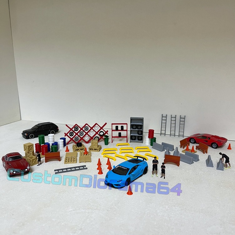 1:64 Ölçek Diorama Garaj Objeleri