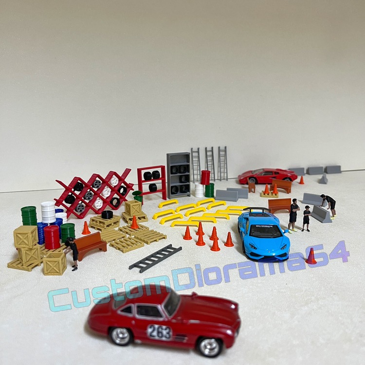 1:64 Ölçek Diorama Garaj Objeleri